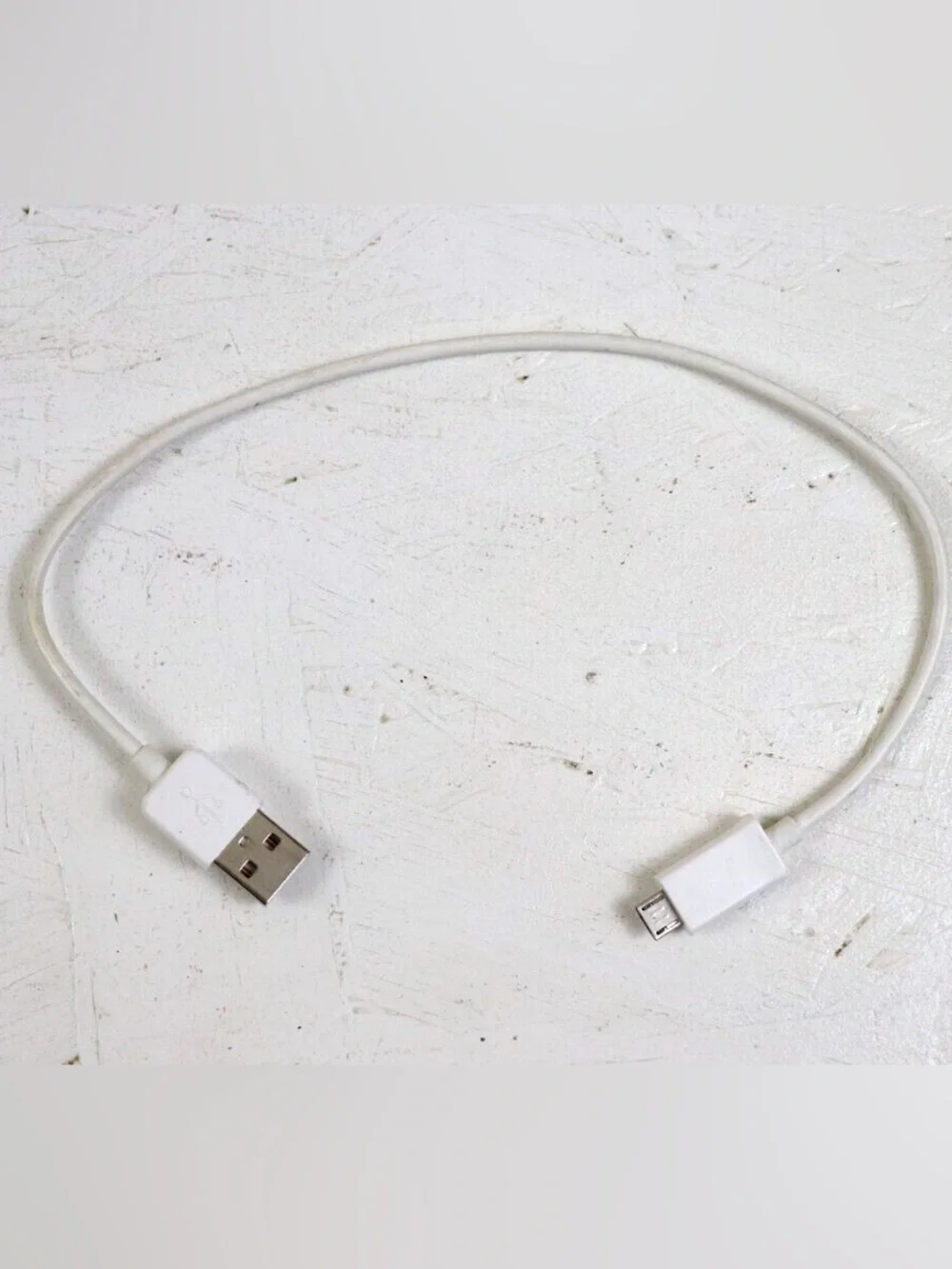 White Micro USB Charging Cable - Universal Cell Phone Accessory